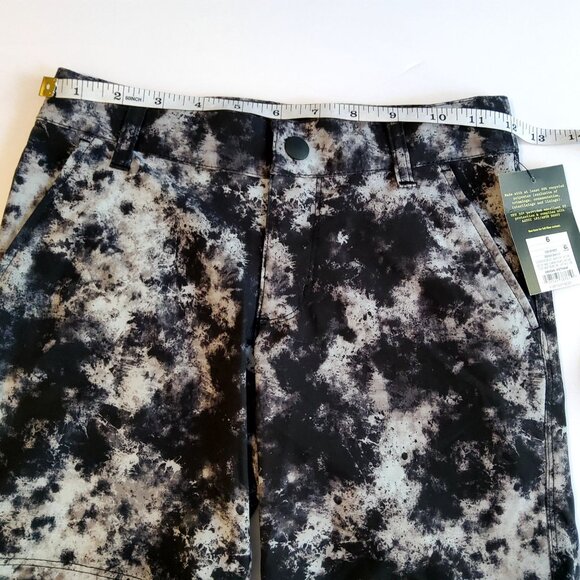 Cat & Jack Boys Black & White Tie-Dye Pattern Shorts With Pockets Size 6 UPF 50+ - Picture 4 of 9